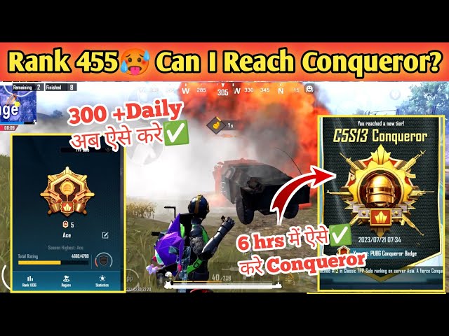 Day 10 🥵  Ace 5 Star To Conqueror Best Strategy 😍| Conqueror rank push tips and tricks✅