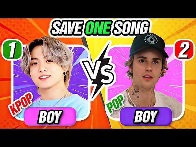 Save One Drop One 🔥🥵 KPOP vs POP: Boys Edition 💙🧡 Music Quiz