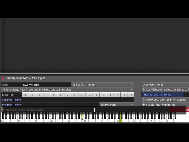 Tracktion Waveform 11: Using Your Computer Keyboard as a Virtual MIDI Controller Prt 1/2 (Video 5)