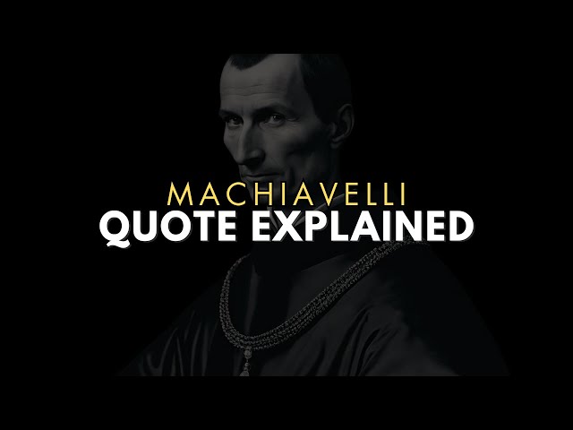 MACHIAVELLI | The Wise Man Does At Once What The Fool Does Finally #machiavelli #quotes #wisdom