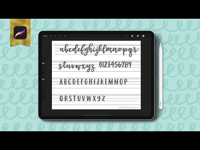 Free Procreate Lettering Guides (and how to use them!)
