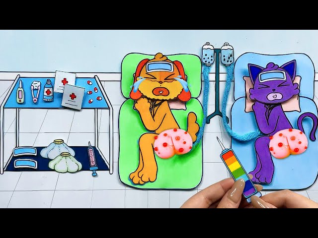 [🐾paper diy🐾] Care tips Baby Catnap and Baby Dogday are sick | DIY Paper ASMR Compilation