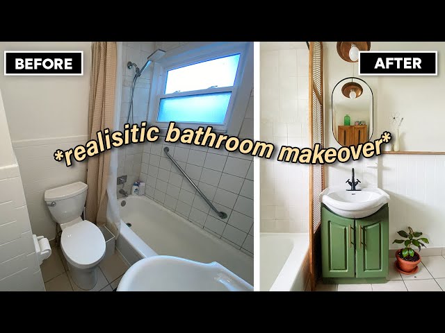 DIY extreme tiny bathroom makeover