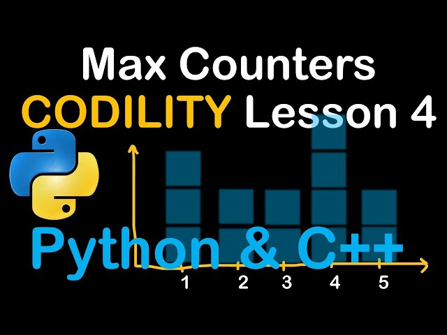 Max Counters in Python and C++: Codility solutions Lesson 4