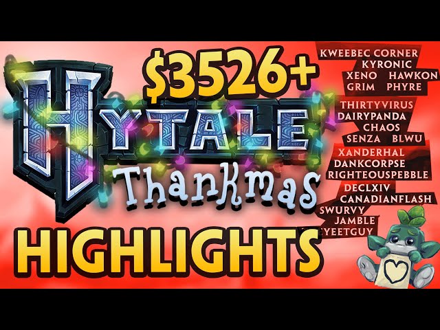 $3500+ Hytale Charity Stream Highlights Ft Noxy