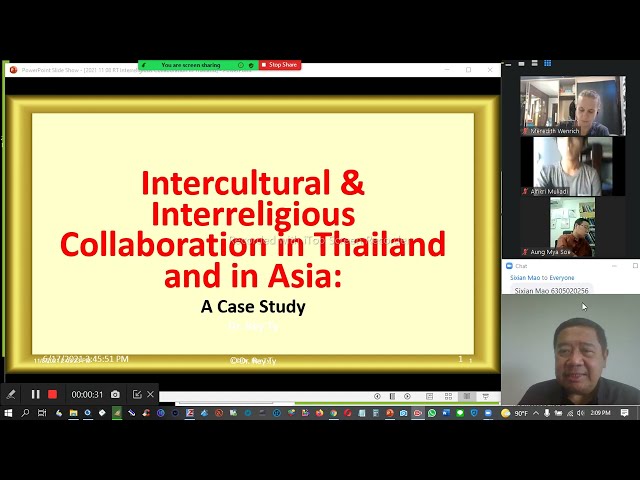 2021 11 08 Class Guest Lecturer: Intercultural &Interreligious Collaboration in Thailand & Asia