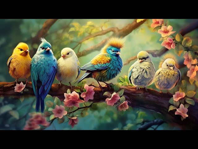 Birds Sound & Piano Music | Wonderful Collection of Birds | Stunning Nature | Stress Relief