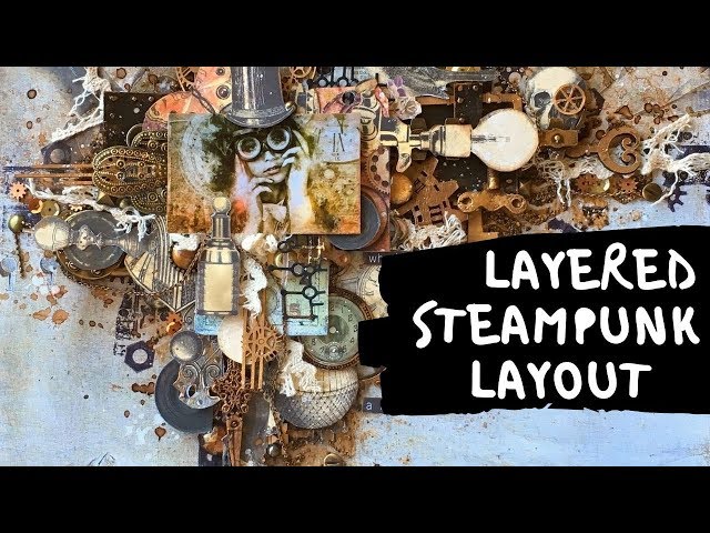 Steampunk mixed media tutorial with AB Studio products