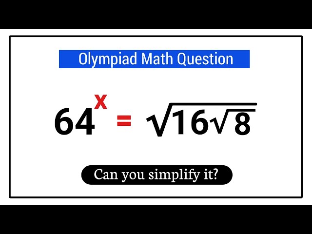 USA Math Olympiad Questions || Olympiad Math Radical Problem