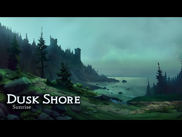 Ancient Ruins of Dusk Shore | Ambience & Sounds | Sunrise