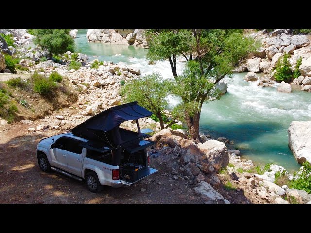 Solo CAR CAMPING in Canyon -  Fishing - 2 days Alone in Nature