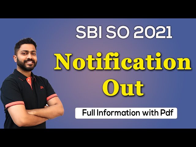 SBI SO Notification 2021 | Assistant Manager(System & Security)
