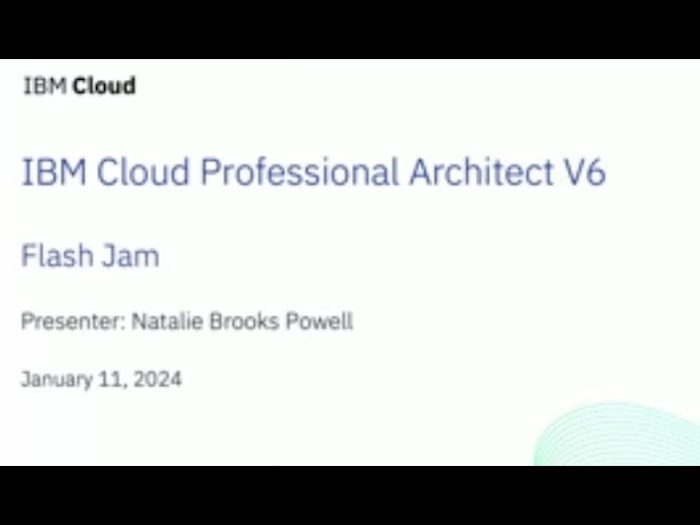 Certify in a Flash – IBM Cloud Professional Architect Exam Prep