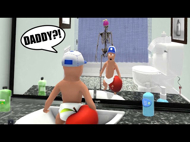 My Dad Became a Skeleton!(Who's Your Daddy New Bathroom Update)