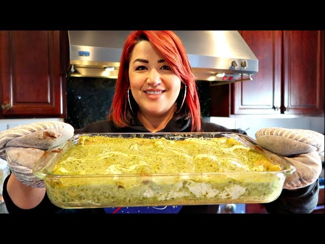 How to make THE BEST Baked Green Chili Chicken and Cheese Enchiladas Recipe