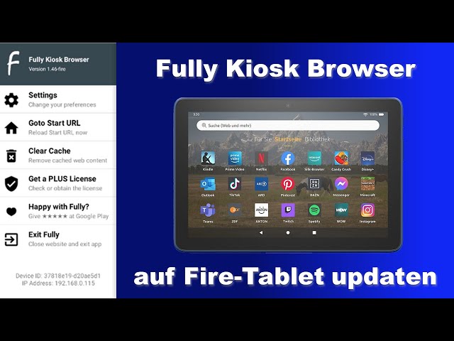 Fully Kiosk Browser auf Fire-Tablet updaten