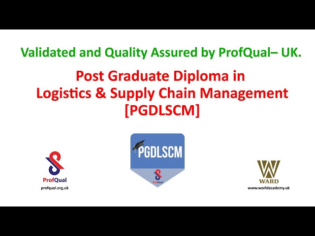 Post Graduate Diploma in Logistics & Supply Chain Management [PGDLSCM]
