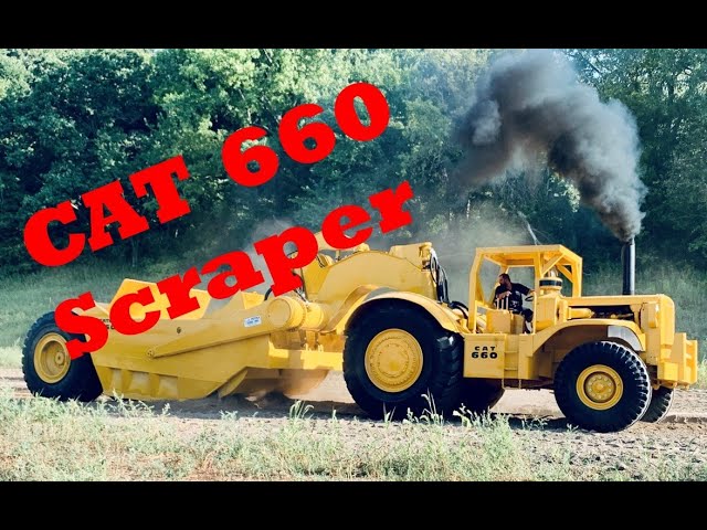 Cat 660 Scraper,  Big Iron and Black Smoke