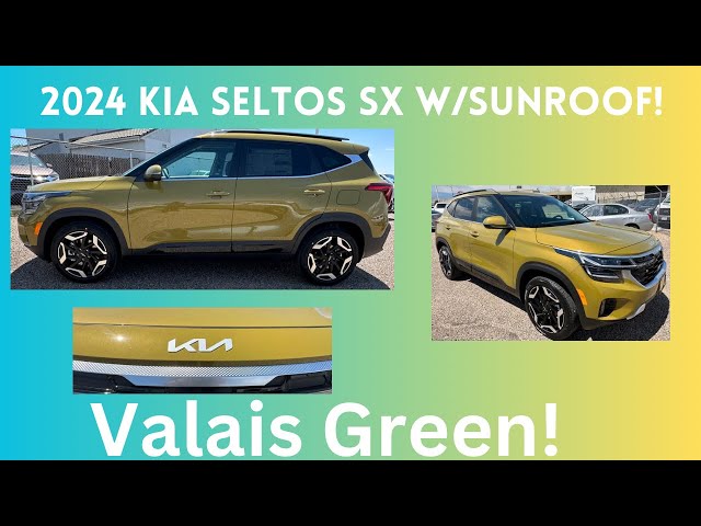 2024 Kia Seltos SX AWD W/Sunroof! Valais Green Looking Sweet!