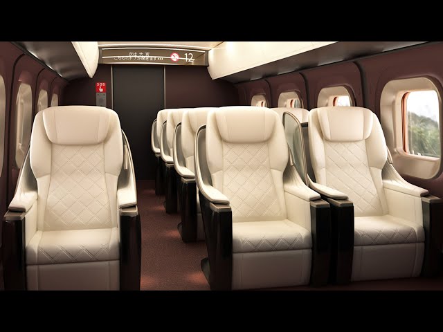 Riding on First Class Bullet Train to Tokyo