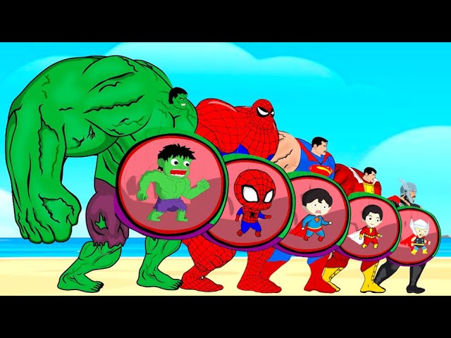 Evolution Of HULK PREGNANT, SPIDER-MAN, SHAZAM, SUPER-MAN, THOR : Who Is The King Of Super Heroes?