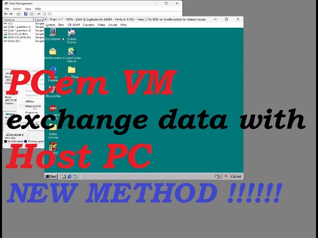 PCem VM exchange data with Host