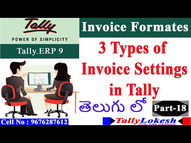 Types of Sales invoice settings(formates) in tally ||Telugu||