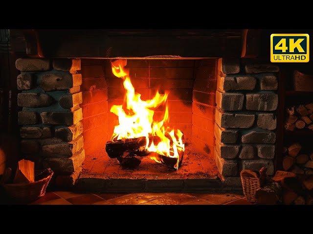 Relaxing Fireplace Ambience 🔥 Crackling Fire Sounds for Study, Sleep, Relax | 24 Hours