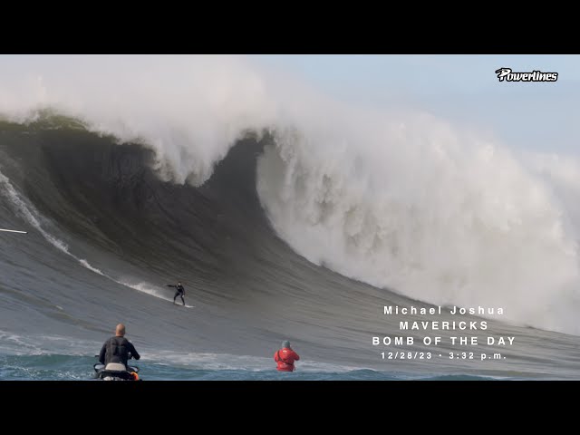 Mavericks  Bomb Of The Day 💣  Michael Joshua ⚡️12/28/23 #surf #mavericks #powerlinesproductions