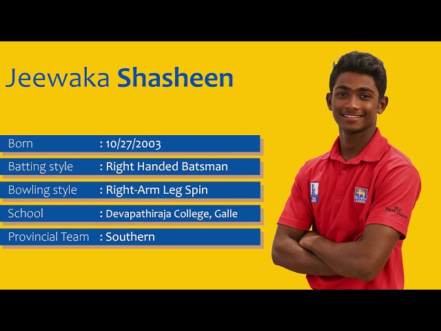 Get to Know | Jeewaka Shasheen | Sri Lanka Under 19 Player