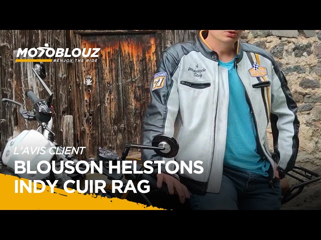 Test du blouson HELSTONS INDY CUIR RAG par Thomas, Client Motoblouz