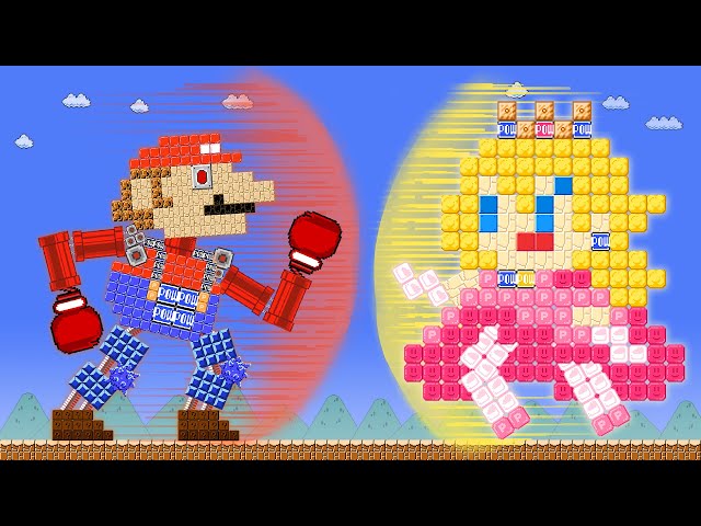 MARIO ROBOT BATTLE: Mario Robot vs Peach Robot Growing Up Evolution | ADN MARIO GAME