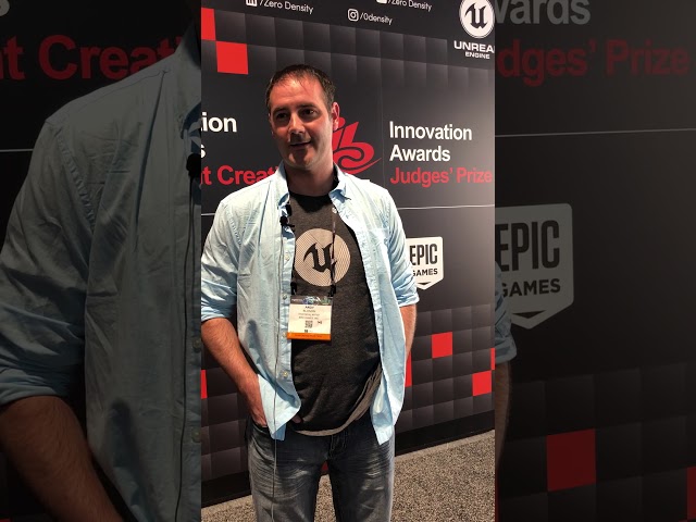 Epic Games Technical Product Manager Andy Blondin at Zero Density booth during NAB Show 2018