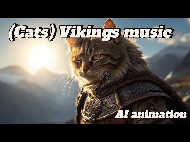 Cats vikings music - AI animation.  Meowhalla calling