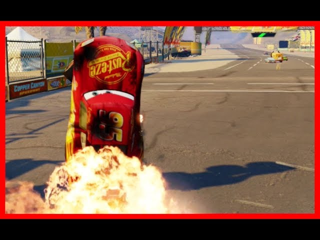 Lightning McQueen and Friends Crash Scene! Cars 3 Driven to Win