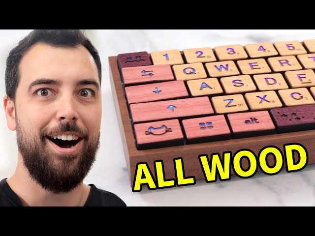 Making an ALL WOOD Scrabble-themed keyboard