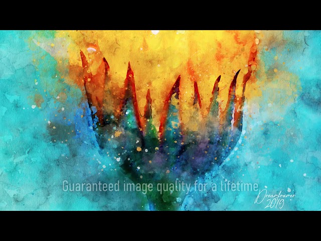 Premium Handmade Art Print "Marigold Flower in Watercolors" by Dreamframer Art