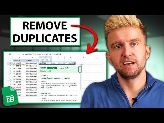 Remove Duplicates In Google Sheets