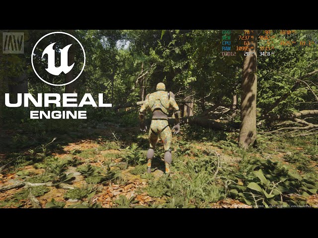 Ultra Realistic Forest Unreal Engine 5 Demo RTX 3080 4K Ultra FPS Test - MAWI Broadleaf Forest Demo