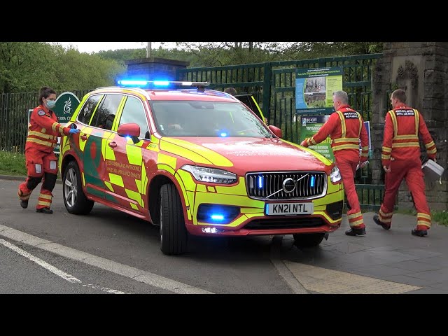 **HELICOPTER CREW RUSHING TO CAR!** EPIC Volvo XC90 + Police cars responding