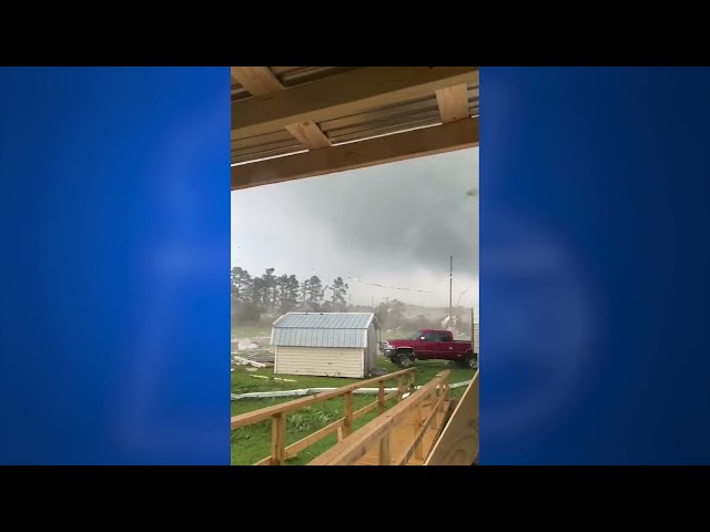 Man captures moment tornado ripped roofing, siding off homes, including his