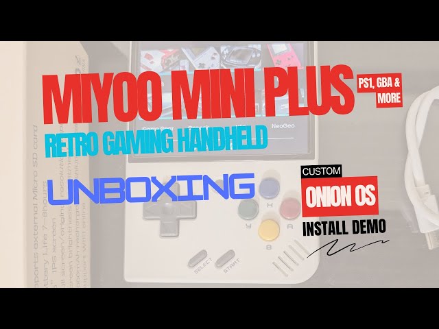 Miyoo Mini Plus Retro gaming console unboxing & Onion OS install