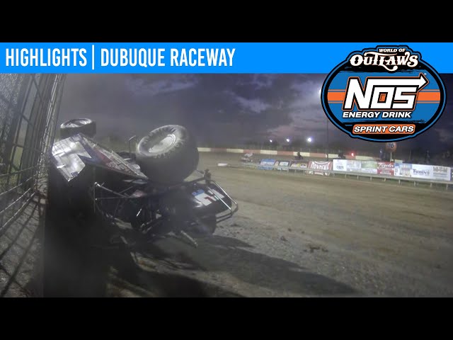 World of Outlaws NOS Energy Drink Sprint Cars at Dubuque Raceway June 18, 2021 | HIGHLIGHTS
