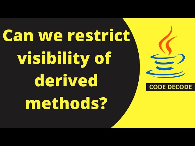 Can we restrict visibility of derived method in Java ? ||  visibility control in java