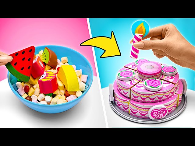 Zabawkowa kuchnia: robimy pyszne przekąski na urodziny || ODJAZDOWY PROJEKT! 🎂🎈