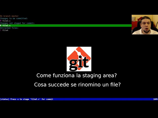 Come funziona la staging area di GIT?