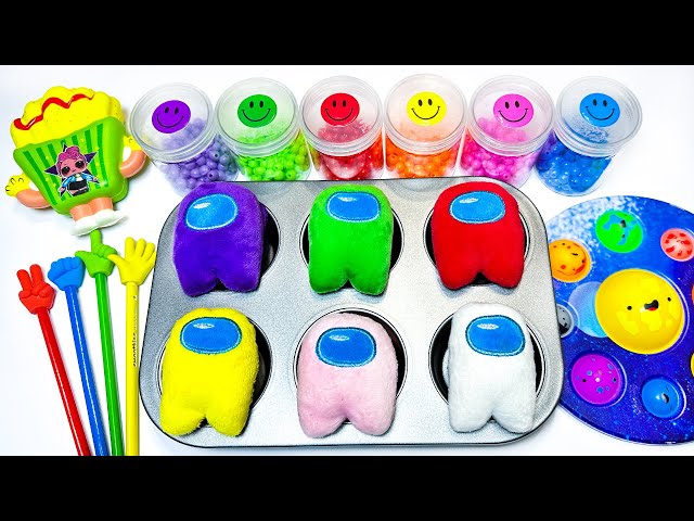 Satisfying Video l Magic Lollipop Candy with Glitter Colorful Slime Cutting ASMR