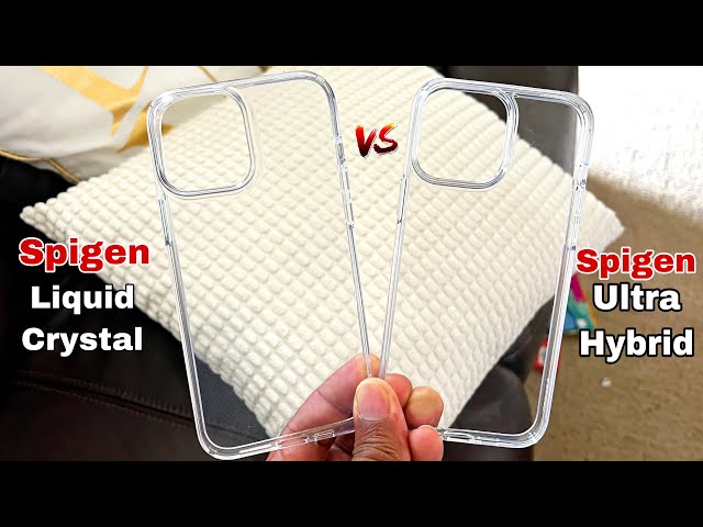 Spigen Ultra Hybrid Clear Case VS Spigen Liquid Crystal Case for iPhone 13 Pro Max Comparison