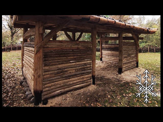 Traditional Gone Modern - Log Wall For A Shelter