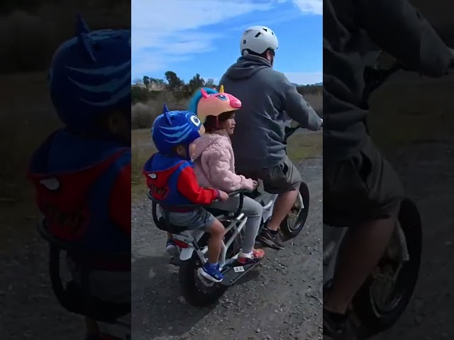 Lectric XPedition - Super Fun Ride with my friend and his kids in the orbiter accessory.